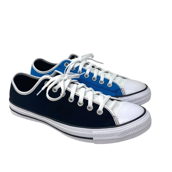 Converse Ctas Low Skate Shoes Men Sneaker Black Blue Canvas Custom 168958C-WBBW - Picture 4 of 10